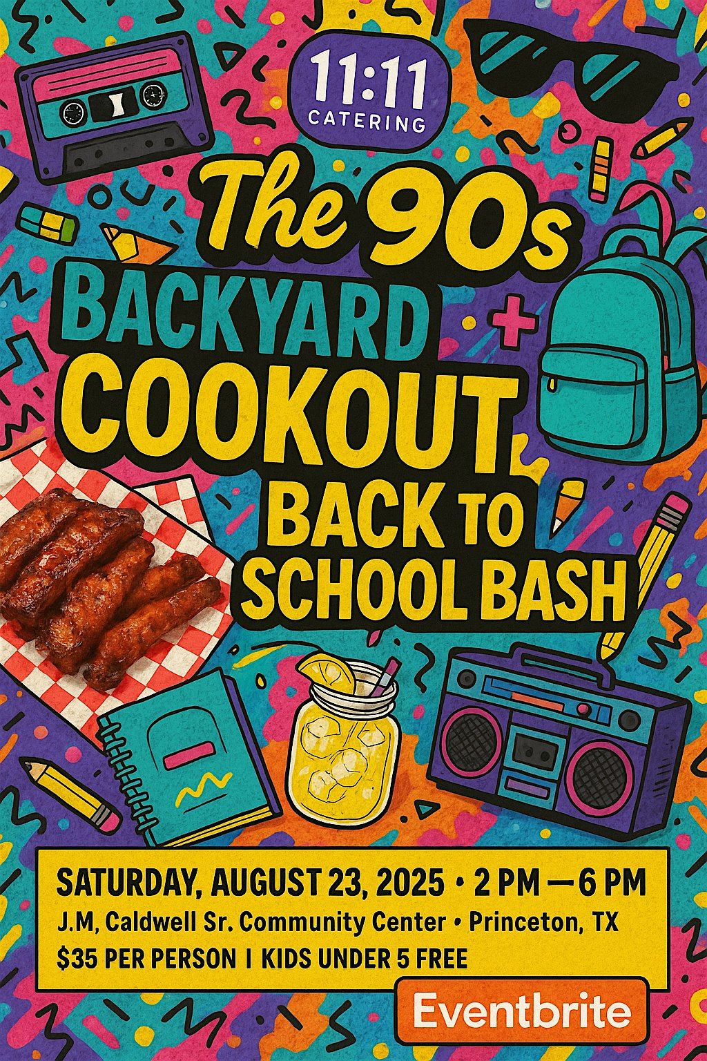 11:11 Catering Presents: Back to School Sip & Sample 90s Edition, 23 August | Event in Princeton | AllEvents