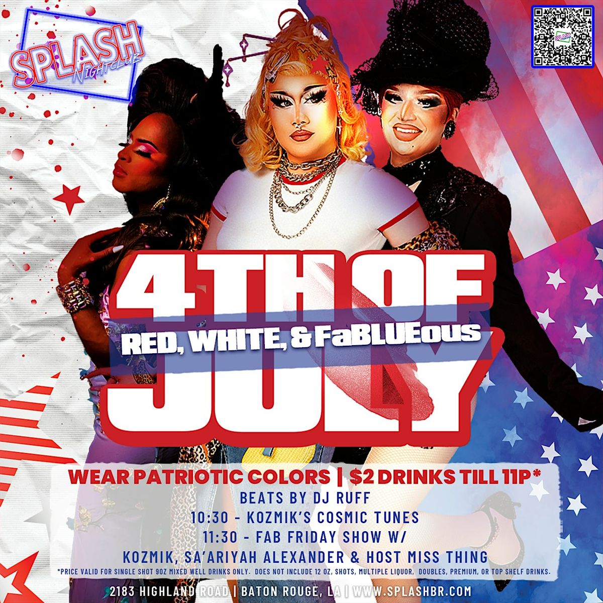 RED, WHITE, & FaBLUEous, 4 July | Event in Baton Rouge | AllEvents