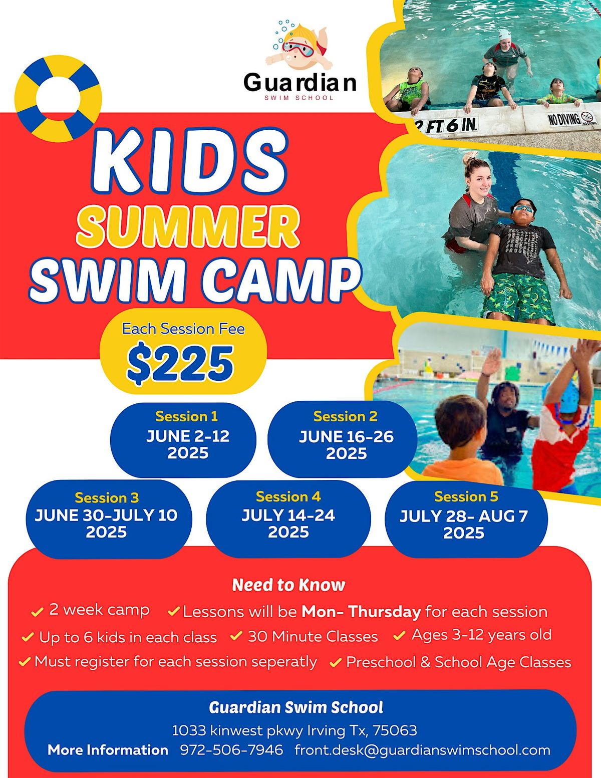 Kids Swim Lesson Summer Camp (Two Weeks Mon-Thurs), 2 June | Event in Irving | AllEvents