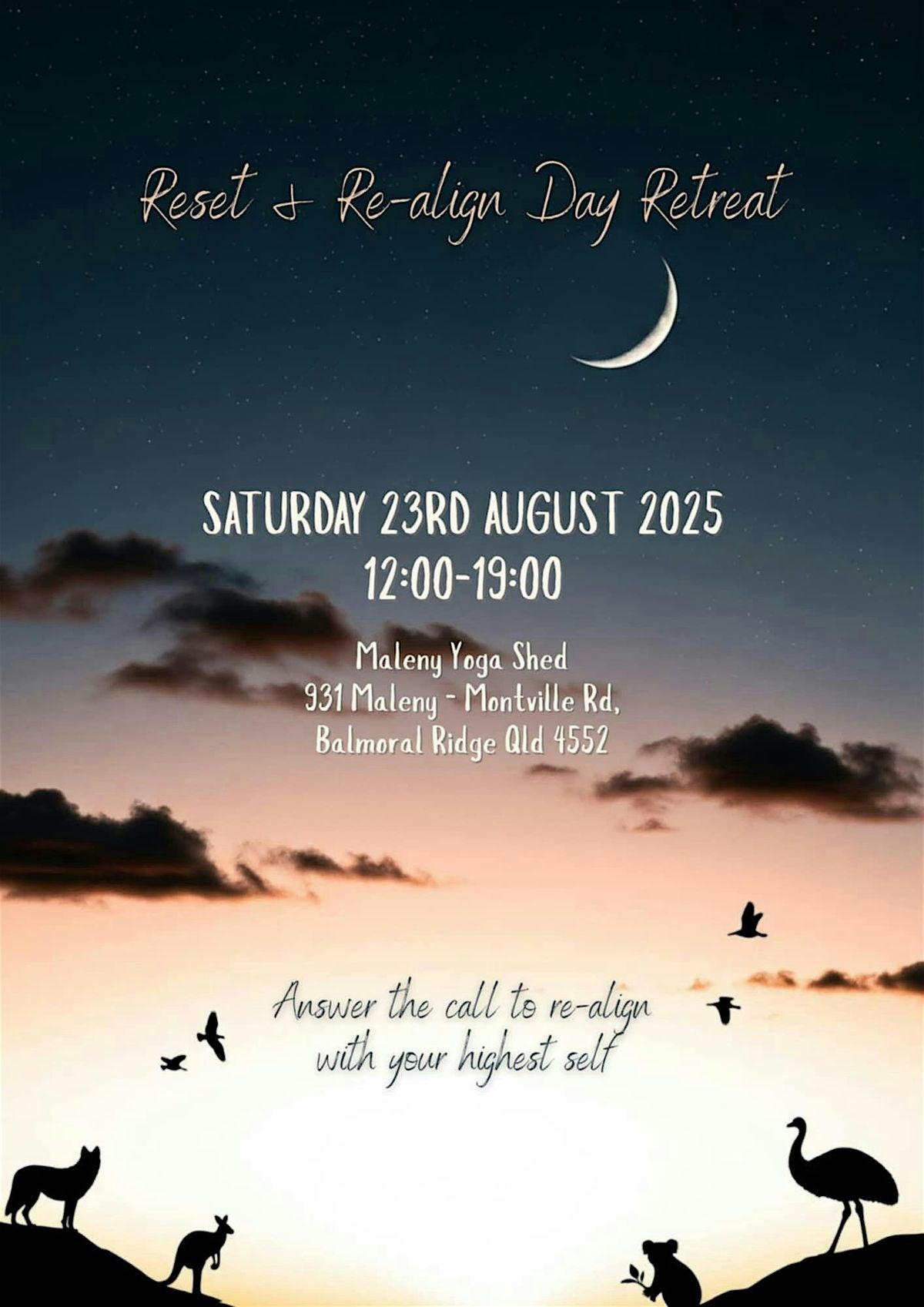 Reset & Re-align Day Retreat, 23 August | Event in Balmoral Ridge | AllEvents