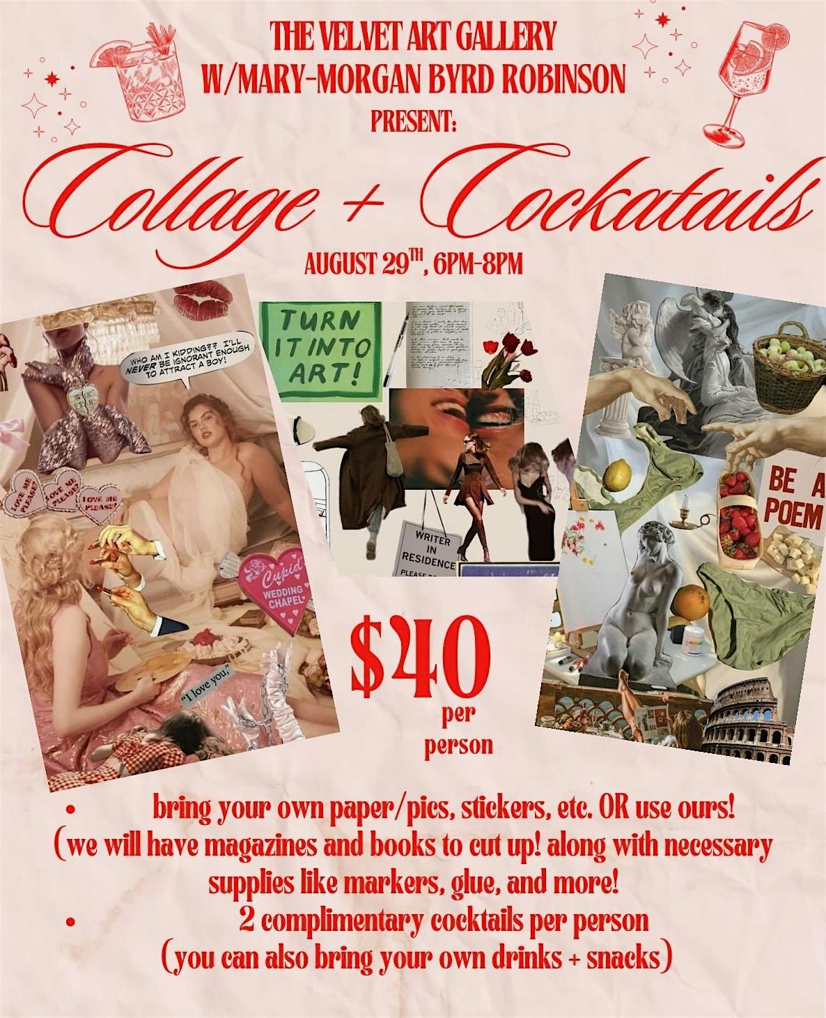 Collage & Cocktails, 29 August | Event in Dothan | AllEvents