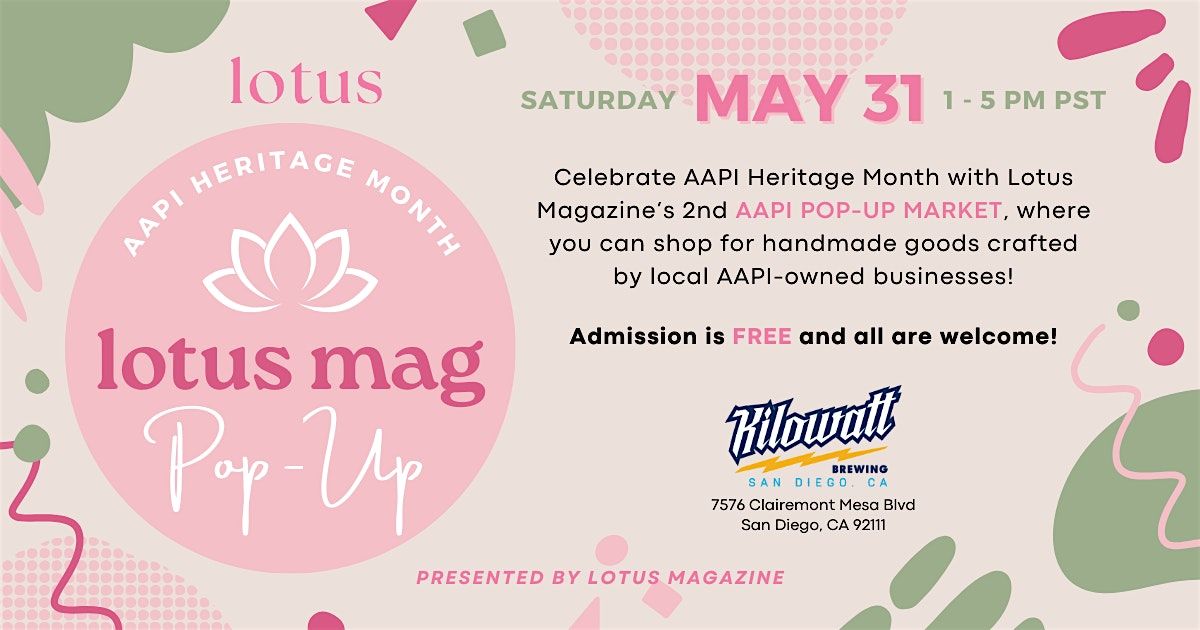 AAPI POP-UP MARKET | Event in San Diego | AllEvents