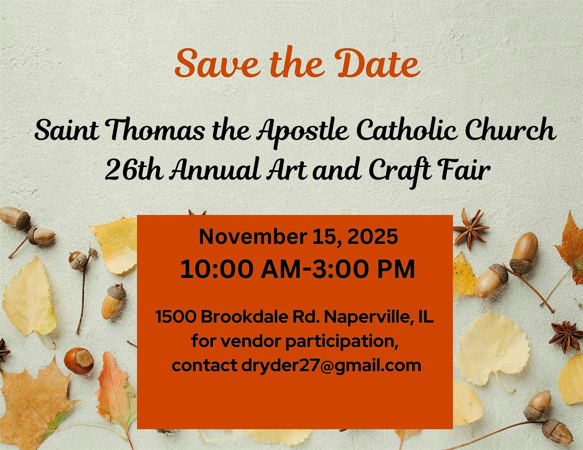 St Thomas the Apostle Catholic Church 26th Annual Art and Craft Fair, 15 November | Event in Naperville | AllEvents