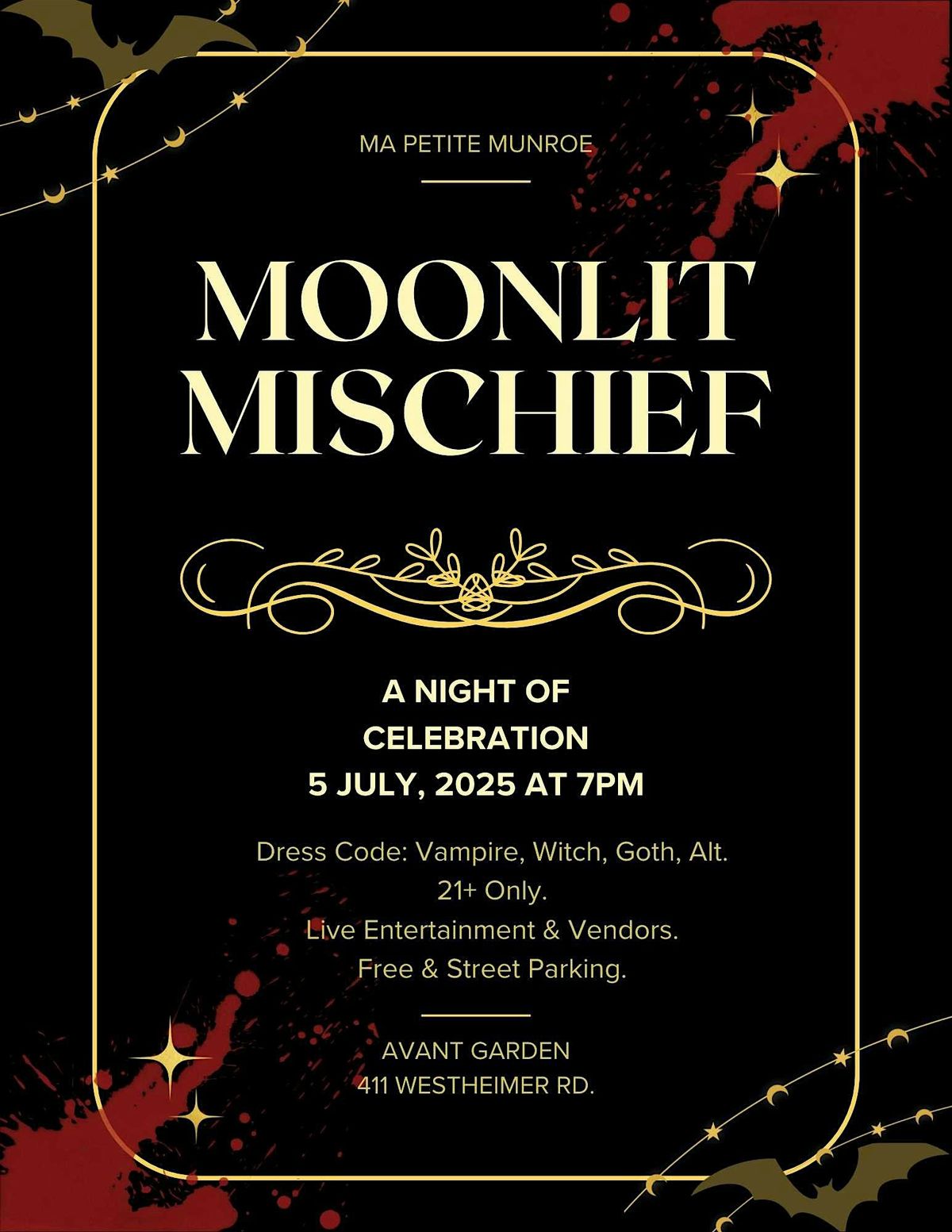 Ma Petite Munroe presents Moonlit Mischief, 5 July | Event in Houston | AllEvents