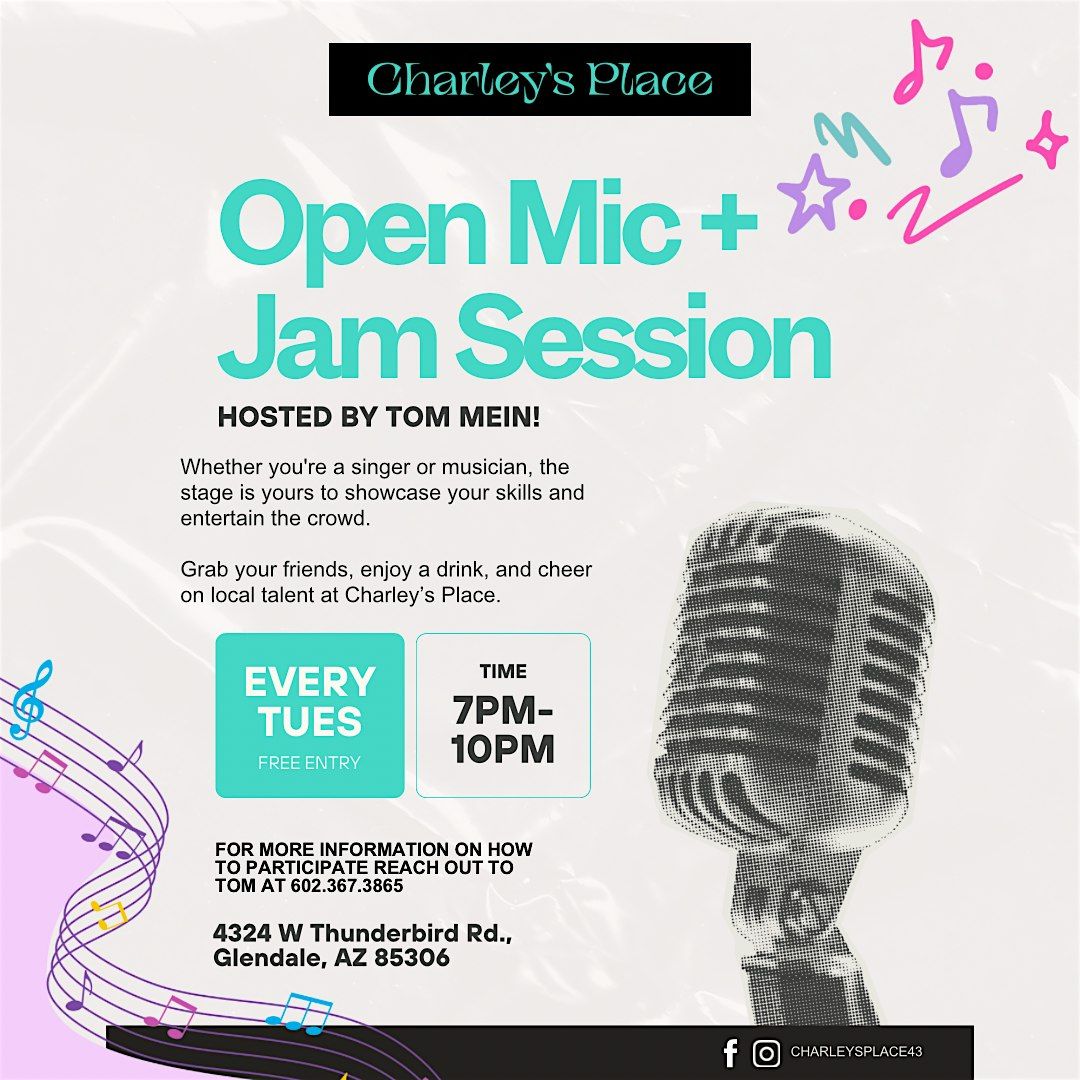 Open Mic/ Jam Session at Charley's! | Event in Glendale | AllEvents