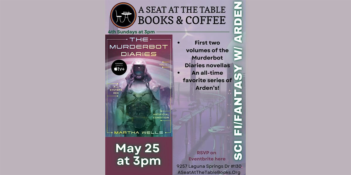 Sci Fi/Fantasy Book Club w/ Arden: The Murderbot Diaries Vol 1, 25 May | Event in Elk Grove | AllEvents