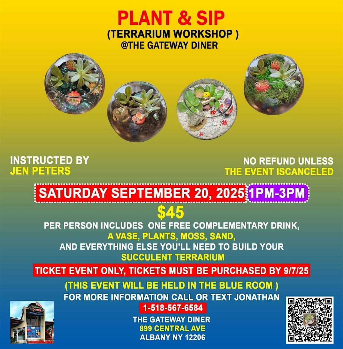 PLANT & SIP (TERRARIUM WORKSHOP ), 20 September | Event in Albany | AllEvents