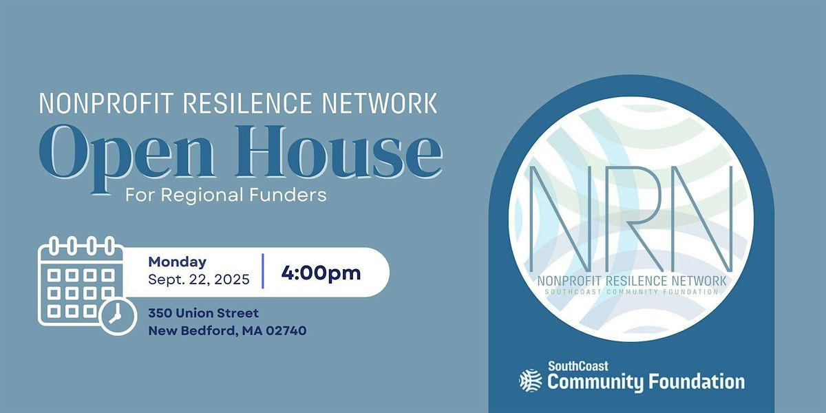 Nonprofit Resilience Network Open House for Funders, 22 September | Event in New Bedford | AllEvents