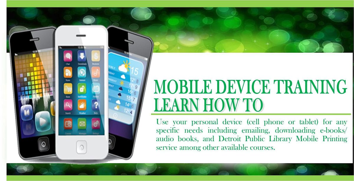 Mobile Device Training, 25 September | Event in Detroit | AllEvents