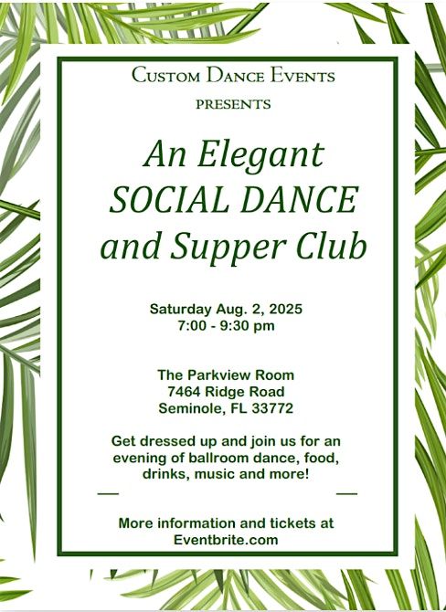 An Elegant Social Dance and Supper Club, 2 August | Event in Seminole | AllEvents