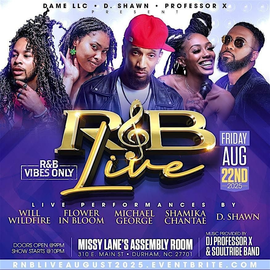 RnB Live, 22 August | Event in Durham | AllEvents