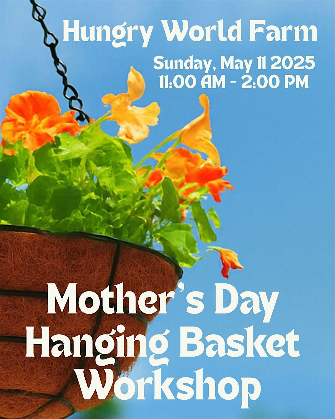 Mother’s Day at the Farm: Create Your Own Hanging Flower Basket, 11 May | Event in Tiskilwa | AllEvents