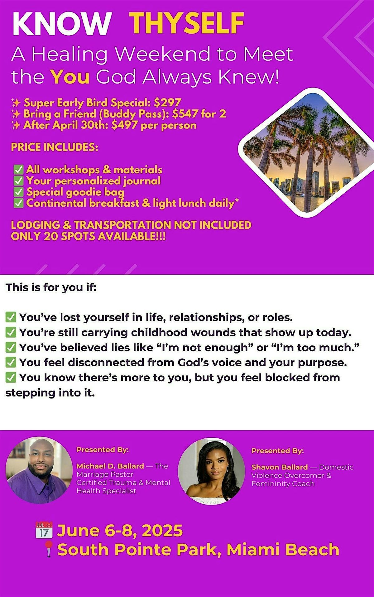 Know Thy Self: A Healing Weekend in Miami Beach, 6 June | Event in Miami Beach | AllEvents