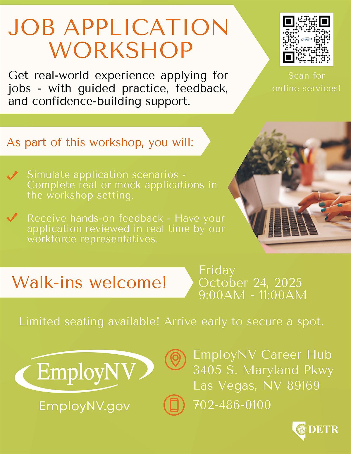 Job Application Workshop, 24 October | Event in Las Vegas | AllEvents