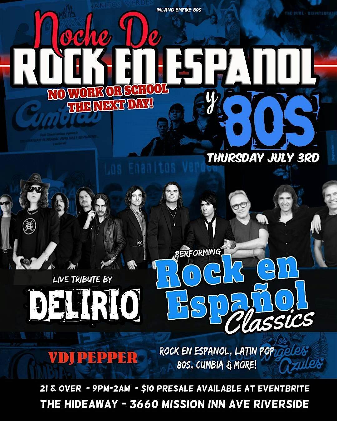 Noche de Rock @ The Hideaway in Riverside! July 3rd!, 3 July | Event in Riverside | AllEvents