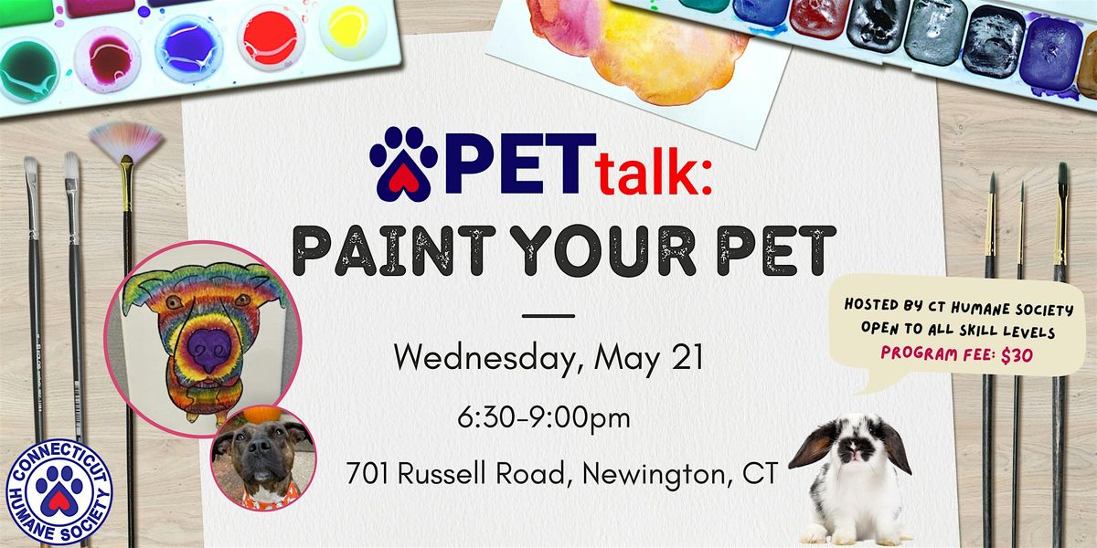 PETtalk: Paint Your Pet Watercolor Workshop, 21 May | Event in Newington | AllEvents