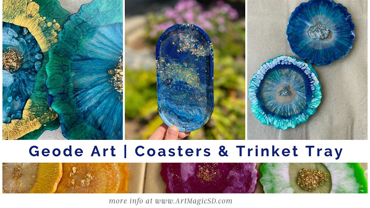 Epoxy Resin Art : Gorgeous Geode Coasters | Oceanside | Event in Oceanside | AllEvents