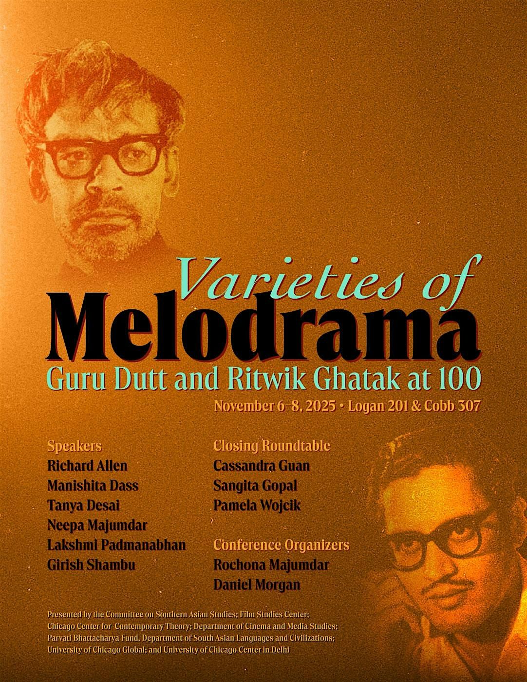 Varieties of Melodrama: Guru Dutt and Ritwik Ghatak at 100, 8 November | Event in Chicago | AllEvents