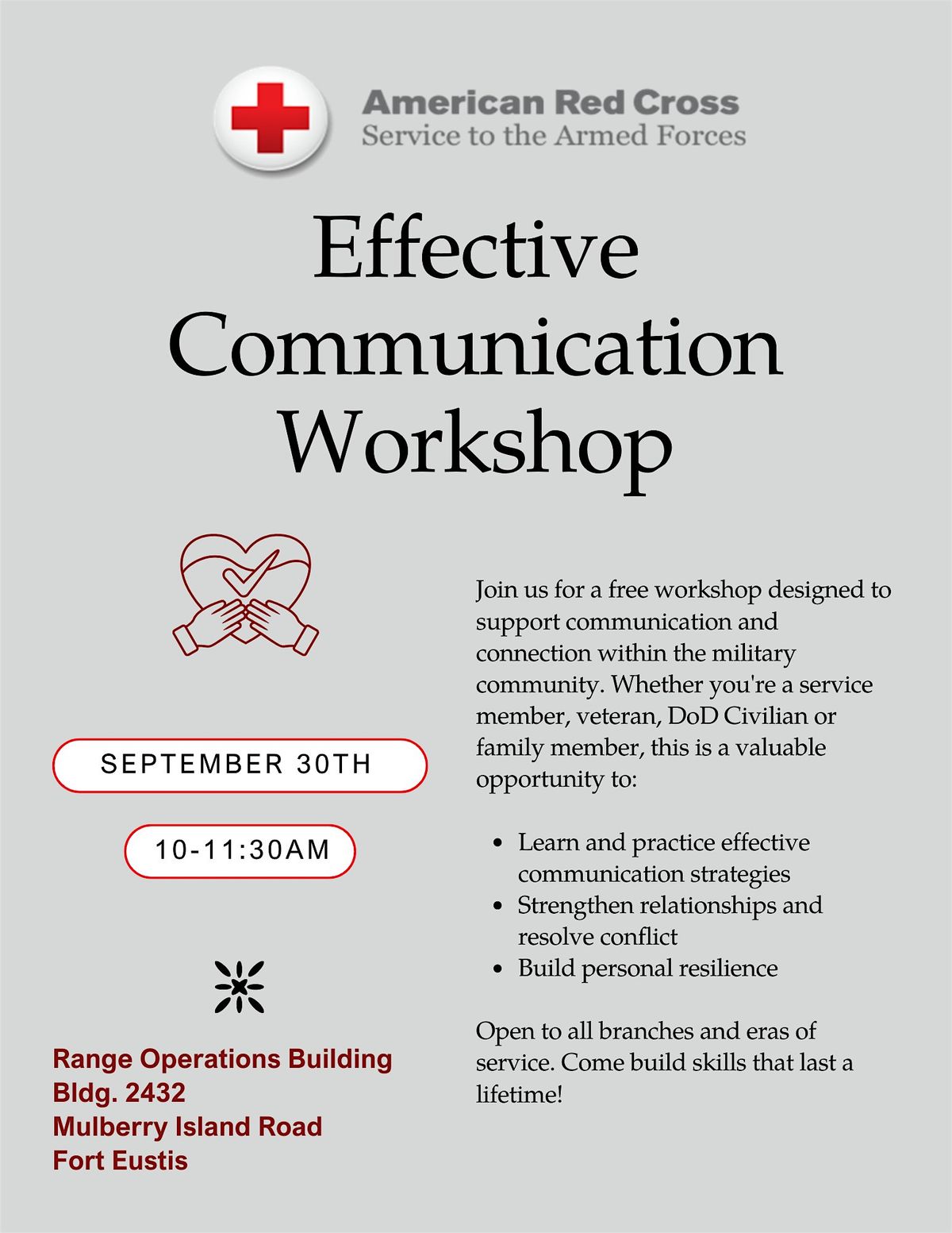 Effective Communication Workshop, 30 September | Event in Fort Eustis | AllEvents