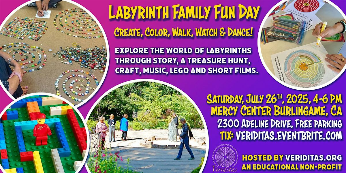 Labyrinth Family Fun: Create, Color, Walk, Watch & Dance!, 26 July | Event in Burlingame | AllEvents