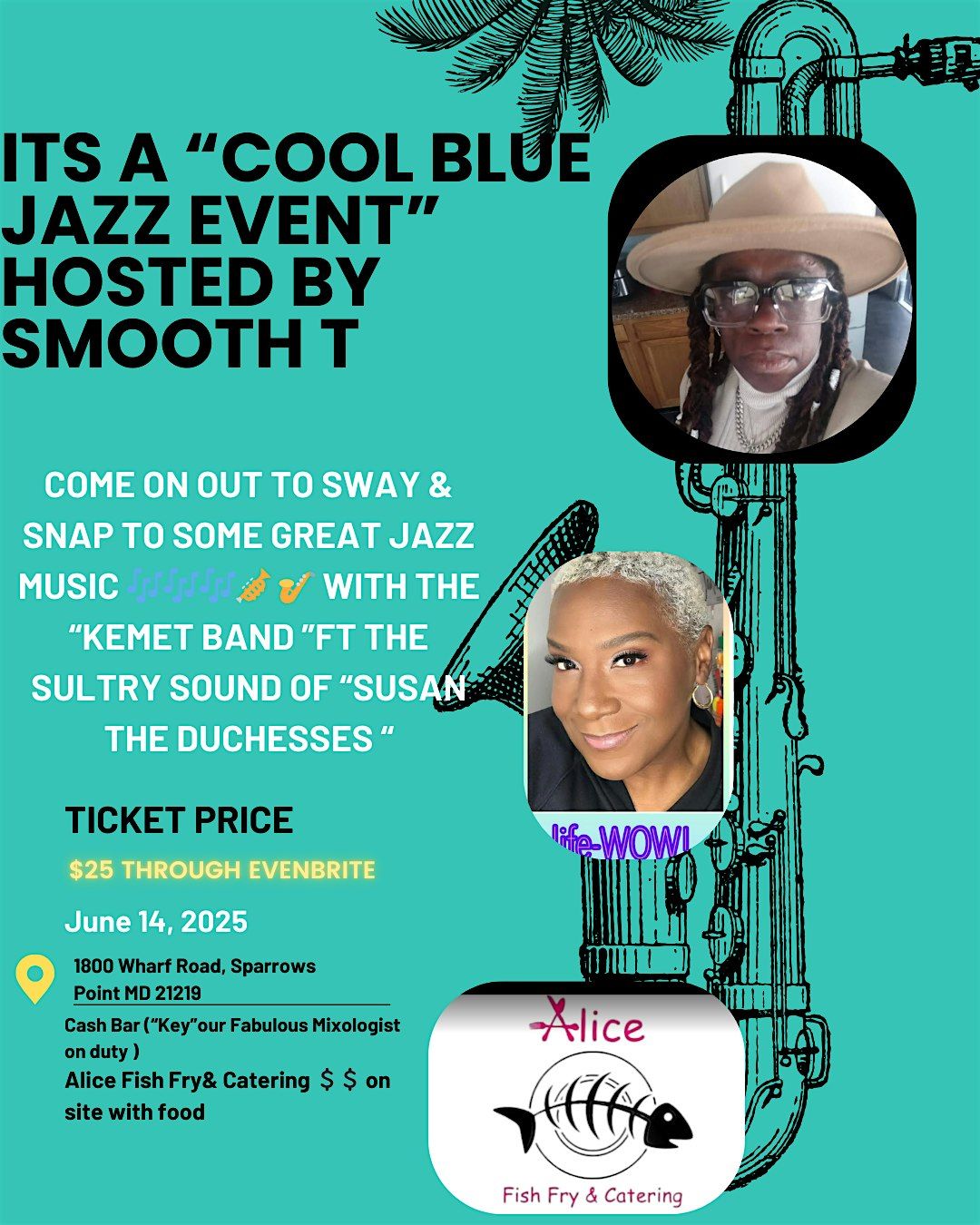 Cool Blue Jazz Event Hosted By “Smooth T”, 14 June | Event in Sparrows Point | AllEvents