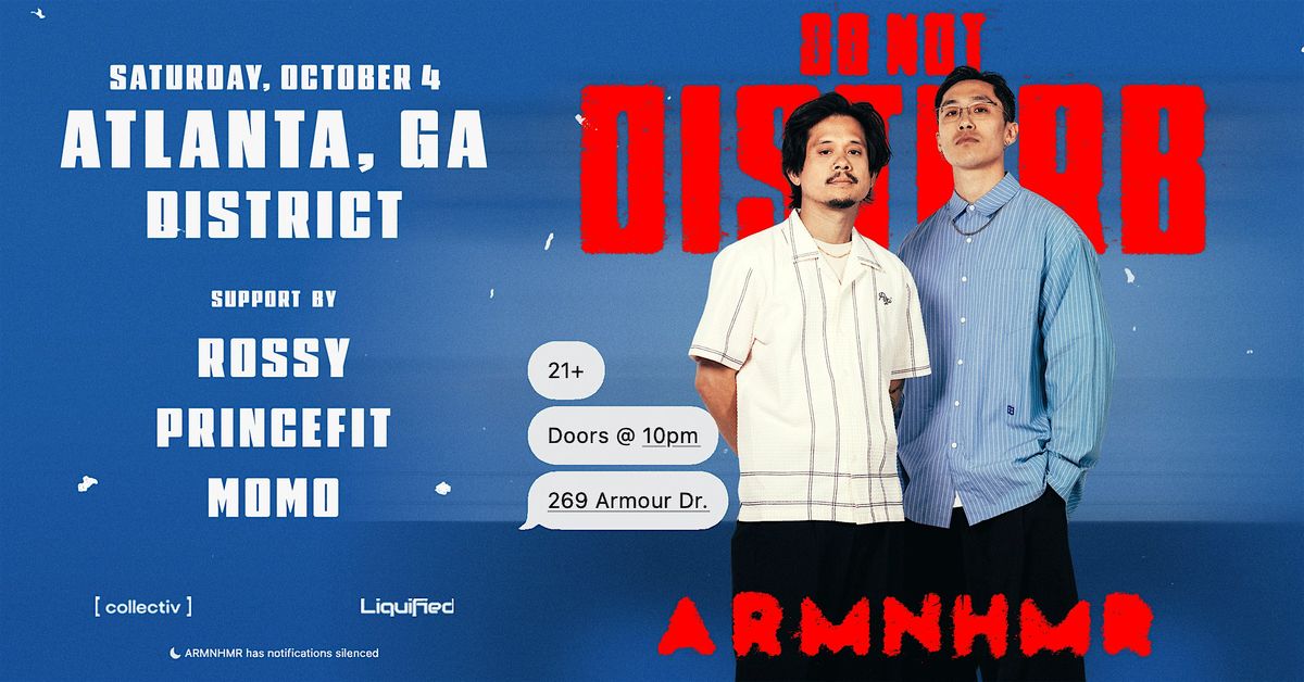 ARMNHMR  | Saturday October 4th 2025  | District Atlanta, 4 October | Event in Atlanta | AllEvents