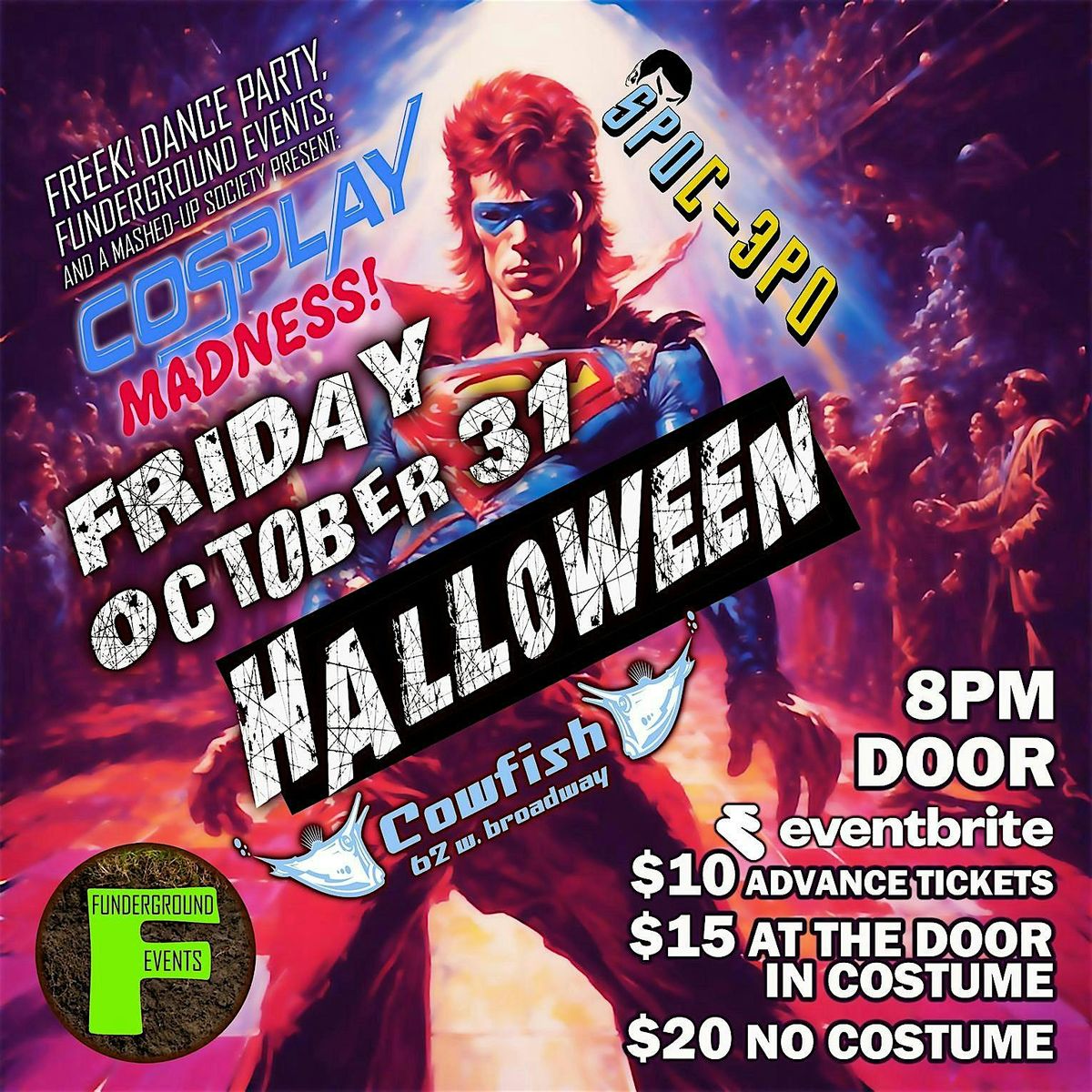 !COSPLAY MADNESS! Halloween Costume Dance Party!! DJ SPOC-3PO! At Cowfish!, 31 October | Event in Eugene | AllEvents