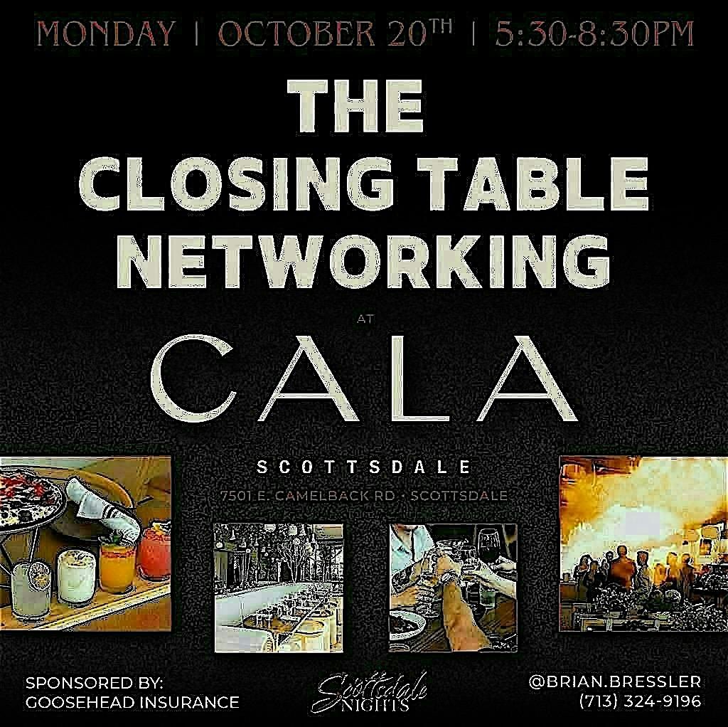 #1 Real Estate Networking Group | The Closing Table - Happy Hour, 20 October | Event in Scottsdale | AllEvents