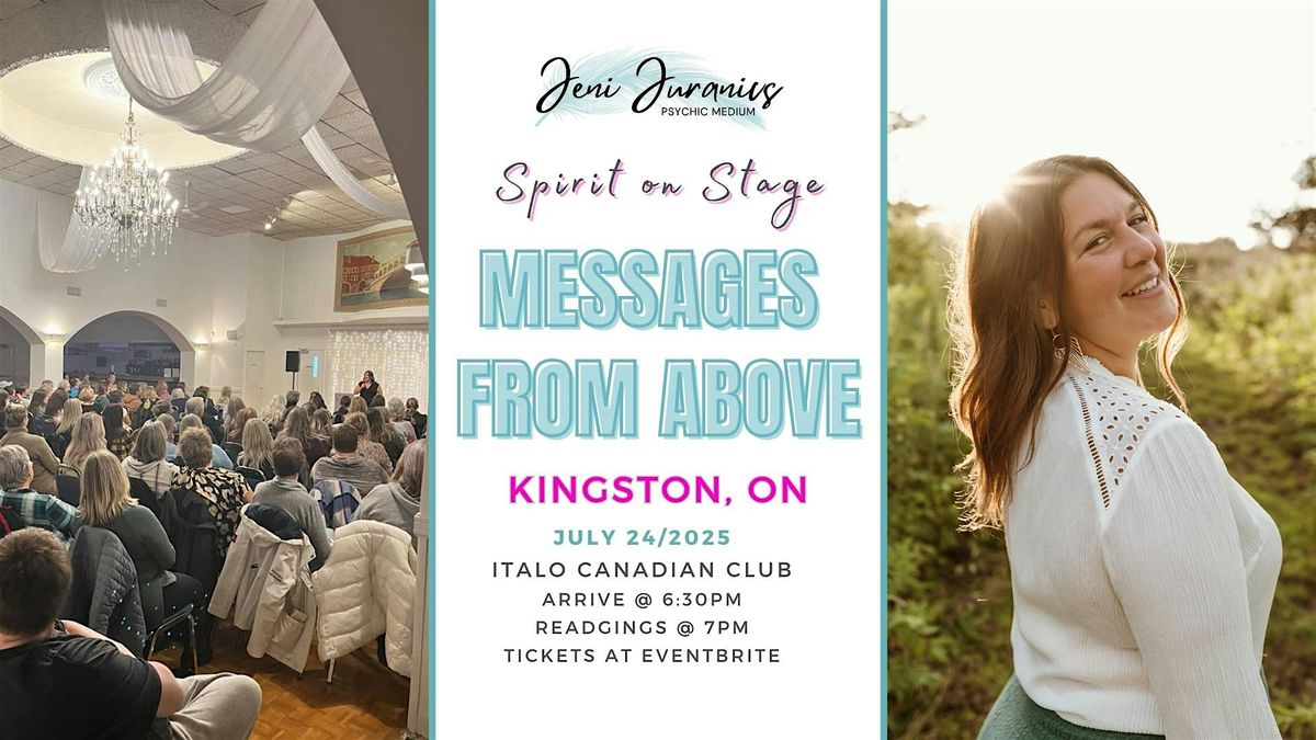 Messages from Above with Psychic Medium Jeni Juranics  KINGSTON, ON, 24 July | Event in Kingston | AllEvents