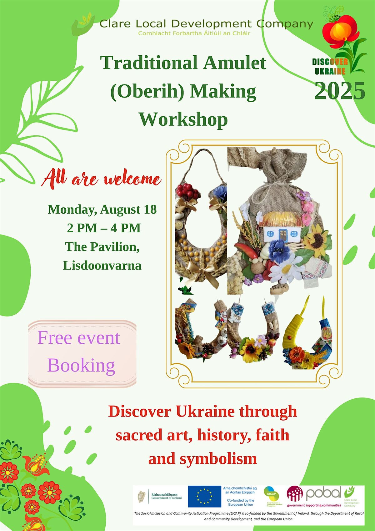 Discover Ukraine Festival 2025: Traditional Amulet (Oberih) Making Workshop, 18 August | Event in Ennis | AllEvents