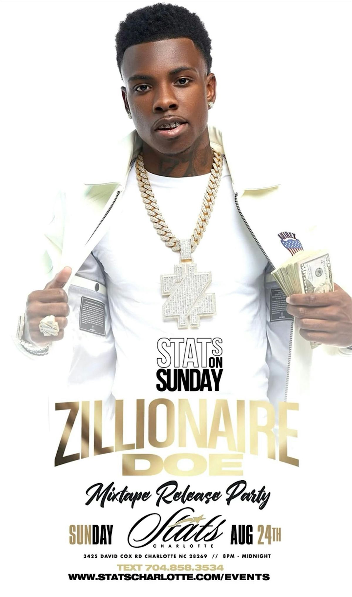 STATS ON SUNDAY | ZILLIONAIRE DOE | AUG 24, 2025 @ STATS Charlotte, 24 August | Event in Charlotte | AllEvents