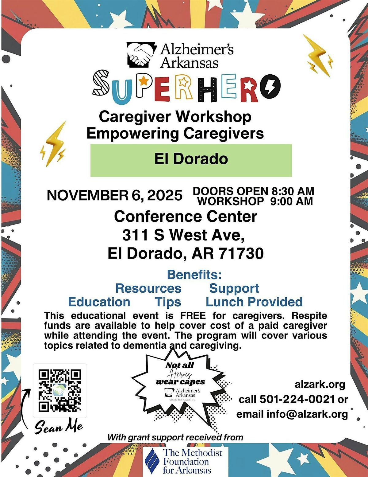 ALZARK Caregiver Workshop- El Dorado, 6 November | Event in El Dorado | AllEvents