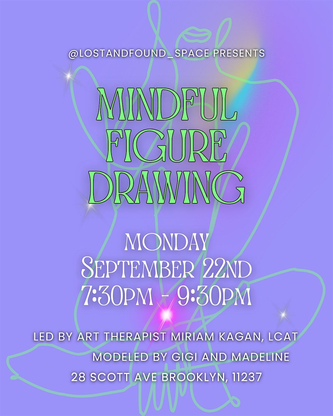 Mindful Figure Drawing - Featuring 2 Models! All Materials Provided, 22 September | Event in Brooklyn | AllEvents