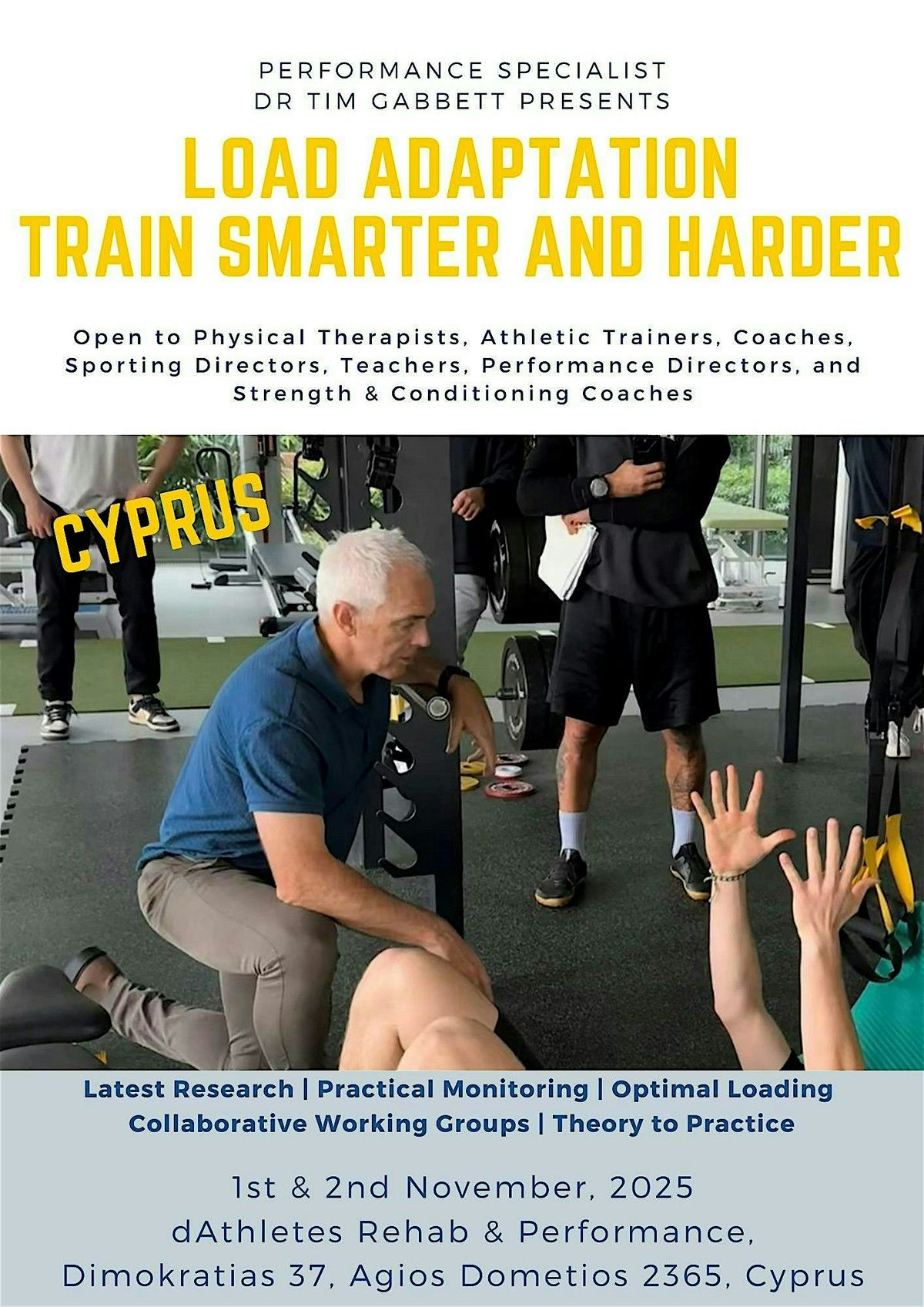 Load Adaptation - Train Smarter and Harder (Cyprus), 1 November | Event in Agios Dometios | AllEvents