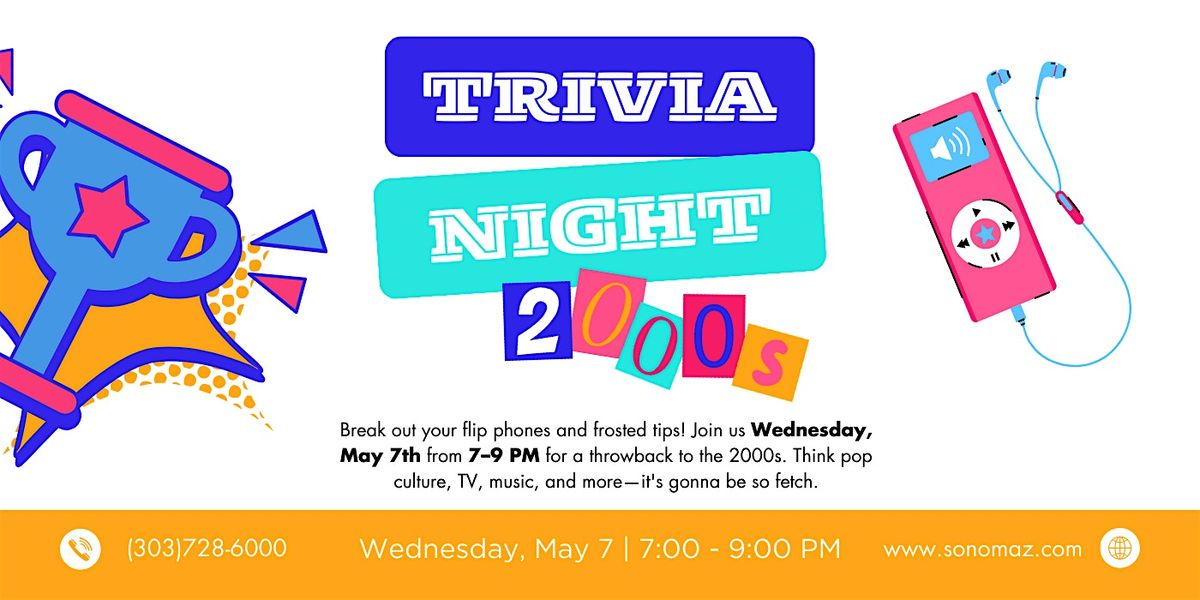 Trivia Night | 2000s | Event in Lone Tree | AllEvents