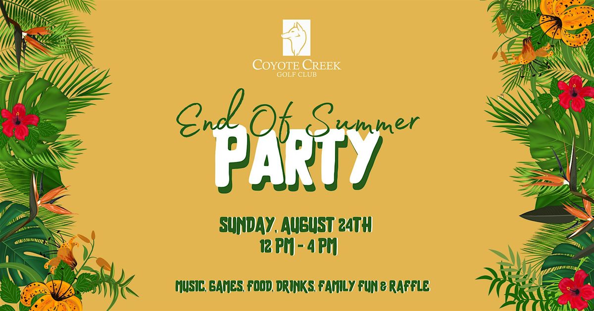 Coyote Creek Golf Club's End Of Summer Party, 24 August | Event in Morgan Hill | AllEvents