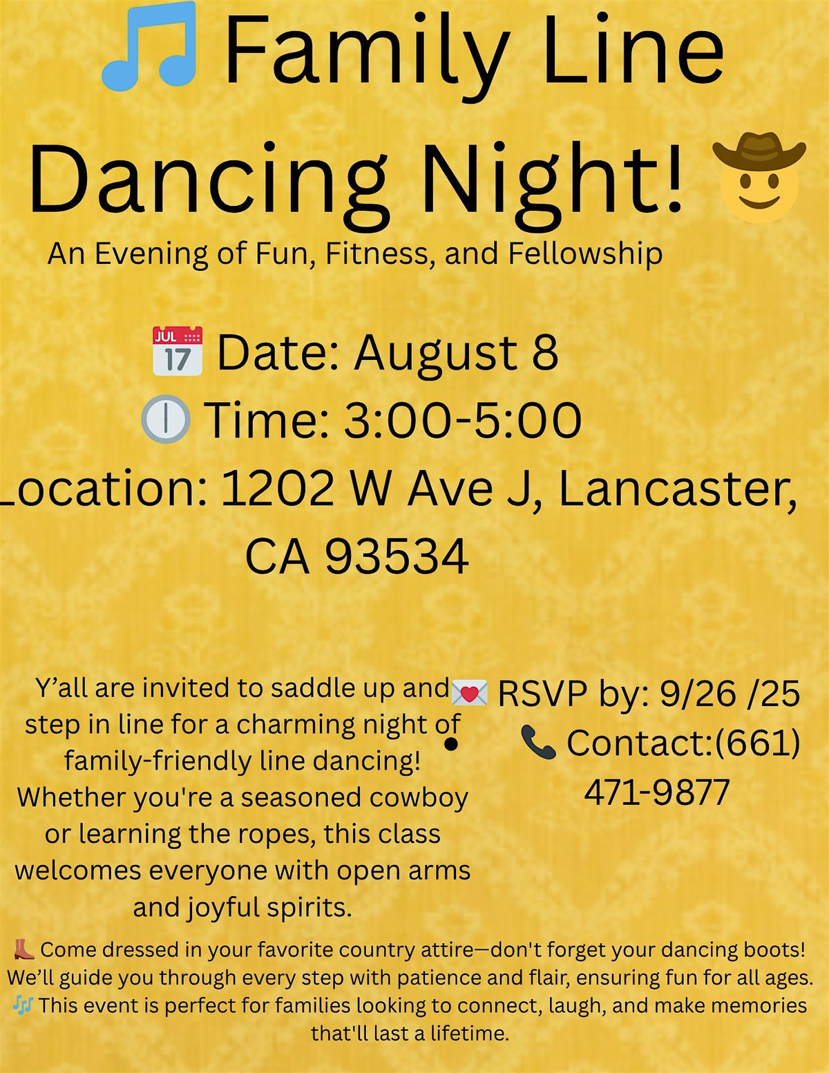 Line Dancing every saturday, 16 August | Event in Palmdale | AllEvents