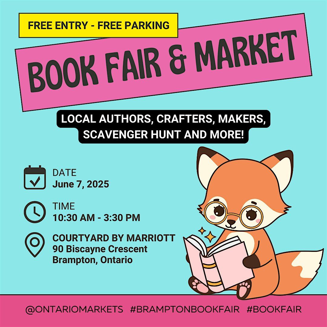 Book Fair and Crafters Market - Supporting Canadian Authors and Makers!!, 7 June | Event in Brampton | AllEvents