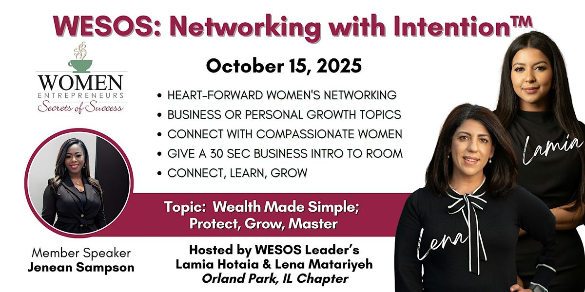 WESOS Orland Park: Wealth Made Simple: Protect, Grow, Master, 15 October | Event in Orland Park | AllEvents