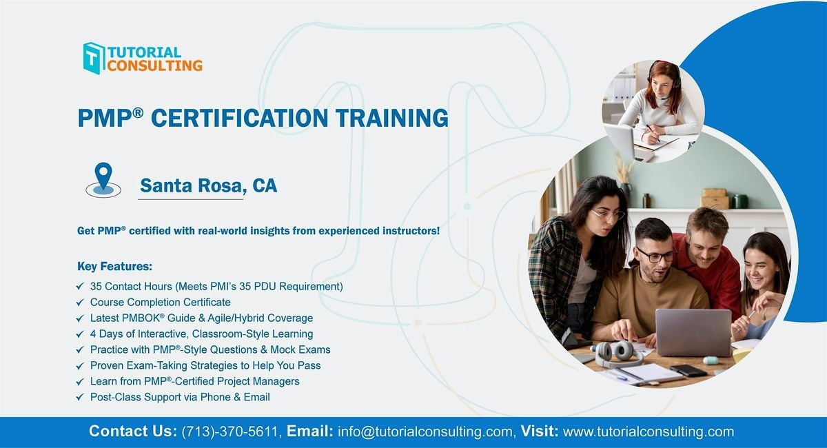 PMP Classroom Program – Get Certified  in Santa Rosa, CA, 16 August | Event in Santa Rosa | AllEvents