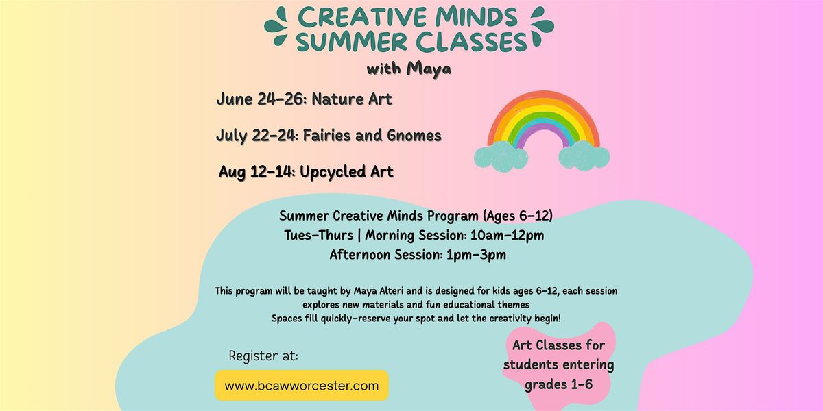 Summer Art Programs for ages 6-12 at Burncoat Center Arts and Wellness, 24 June | Event in Worcester | AllEvents