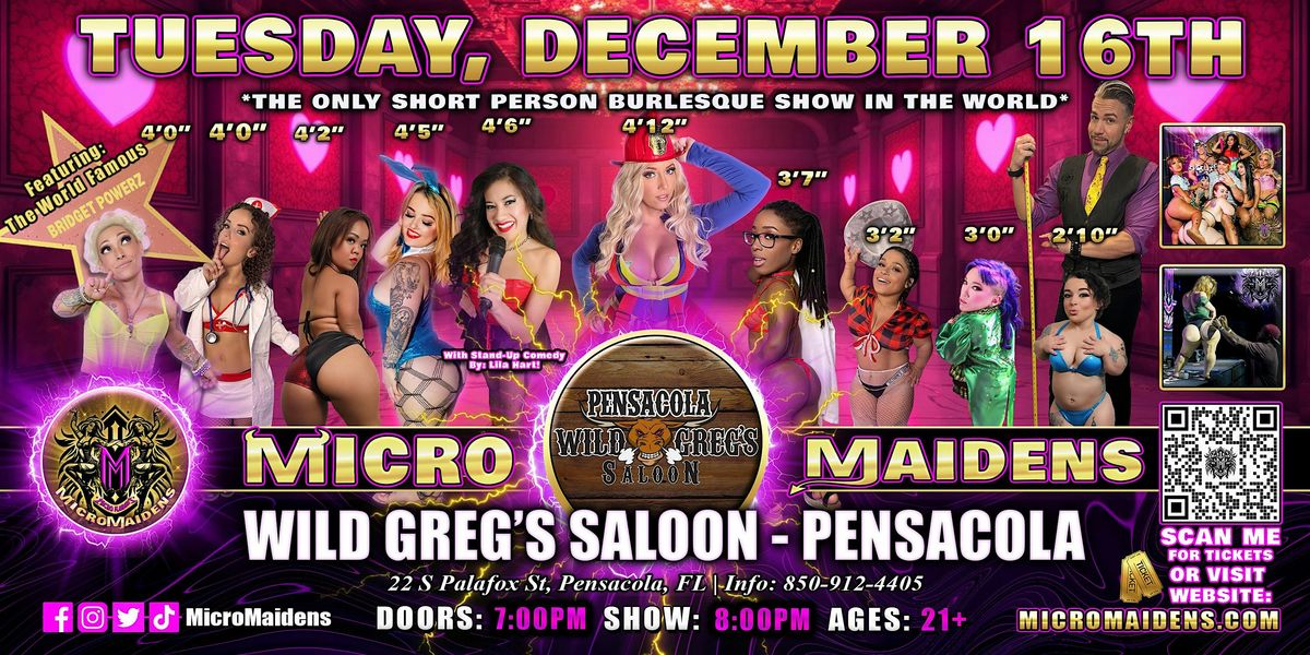 Pensacola, FL  - Micro Maidens Dwarf Dancers @ Wild Greg's Saloon, 16 December | Event in Pensacola | AllEvents