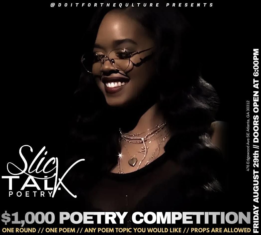 $1,000 Poetry Competition Hosted By @DoItForTheQulture, 29 August | Event in Atlanta | AllEvents