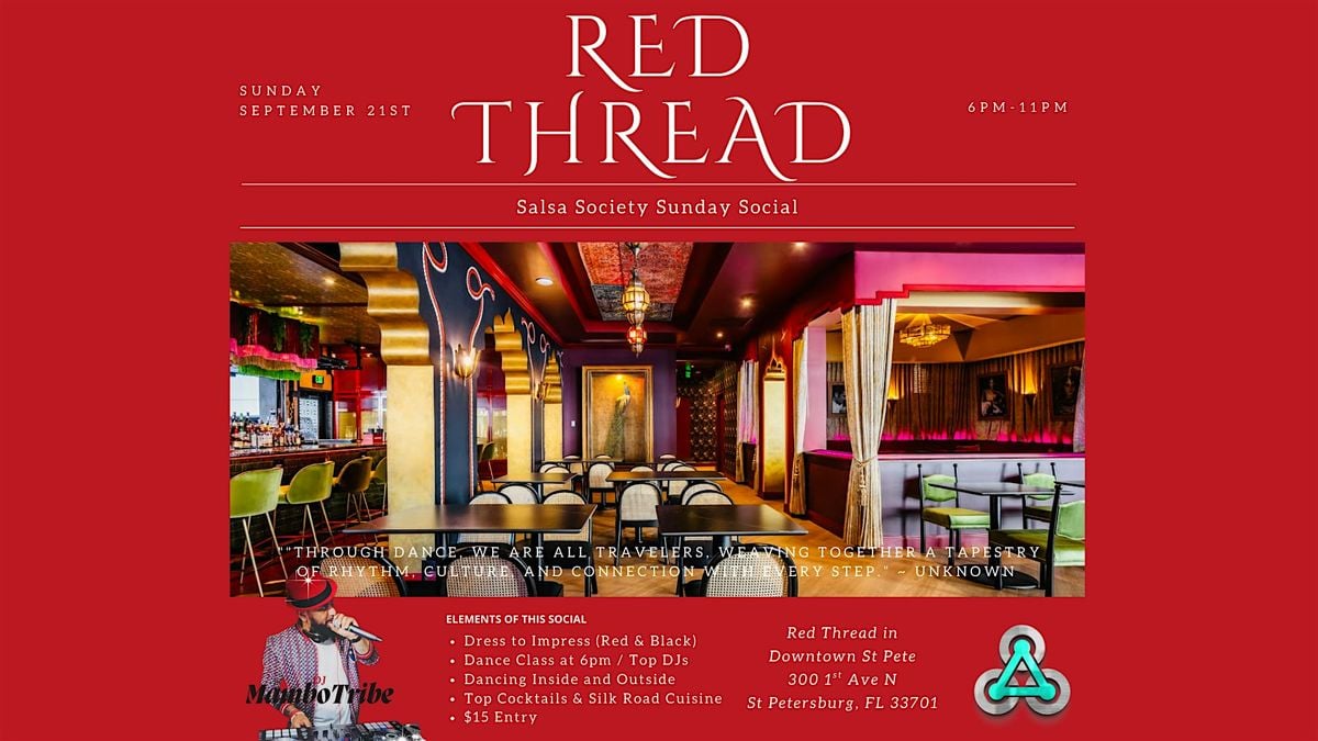 Red Thread: Salsa Society Sunday Social, 21 September | Event in St. Petersburg | AllEvents