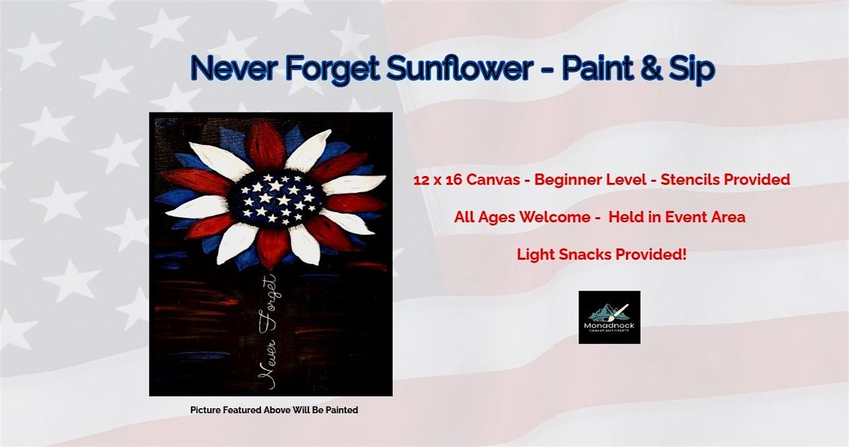 Never Forget Sunflower, Paint & Sip - Jaffrey Legion $35, 20 August | Event in Jaffrey | AllEvents
