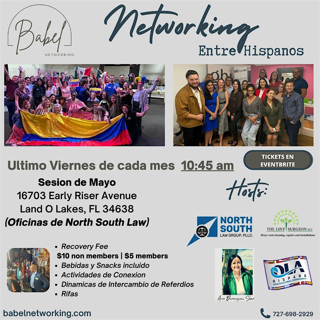 Networking Entre Hispanos, 30 May | Event in Land O' Lakes | AllEvents