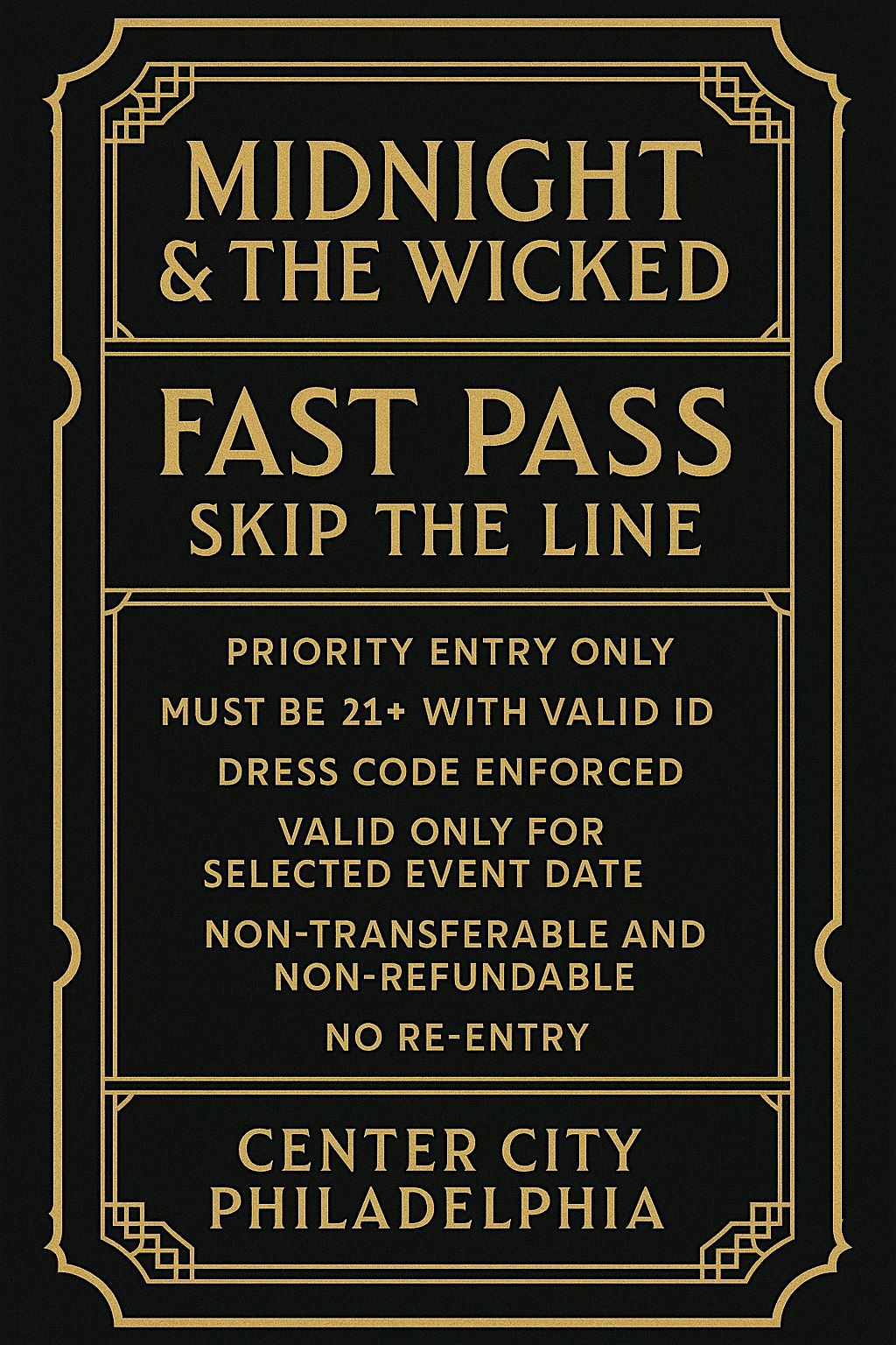 Midnight & The Wicked - Fast Pass | Event in Philadelphia | AllEvents
