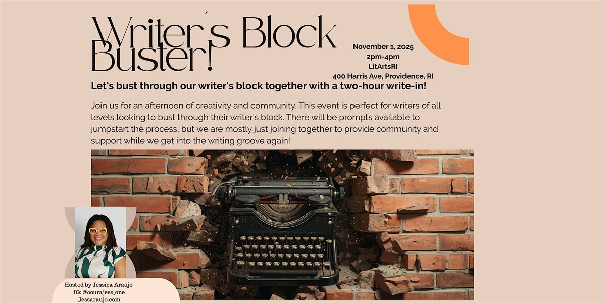 Writer's Block Buster, 1 November | Event in Providence | AllEvents