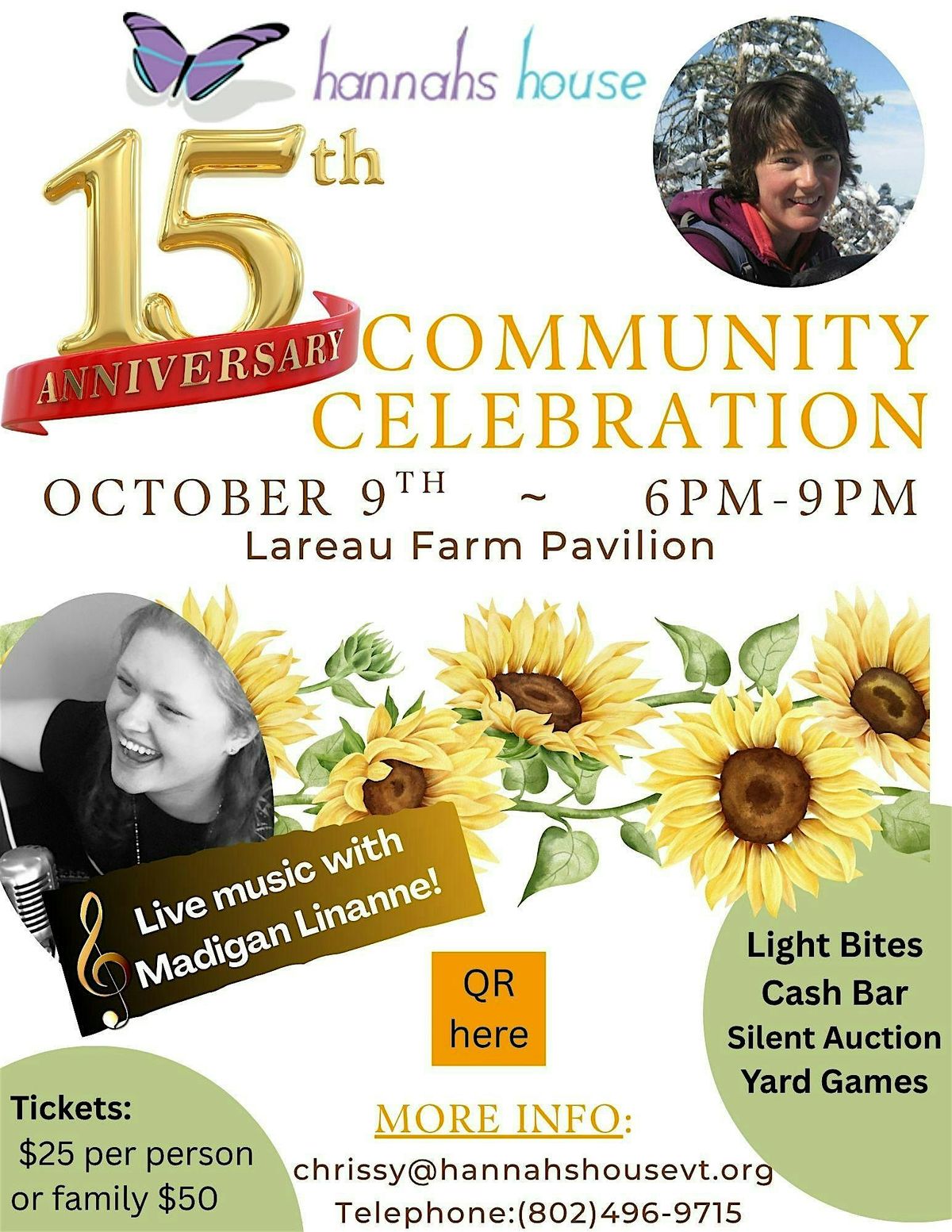 Hannah's House 15th Anniversary Community Celebration!, 9 October | Event in Waitsfield | AllEvents