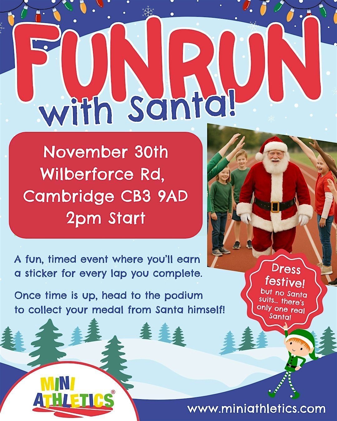Experience Christmas in a whole new way….a Santa Fun Run!, 30 November | Event in Cambridge | AllEvents